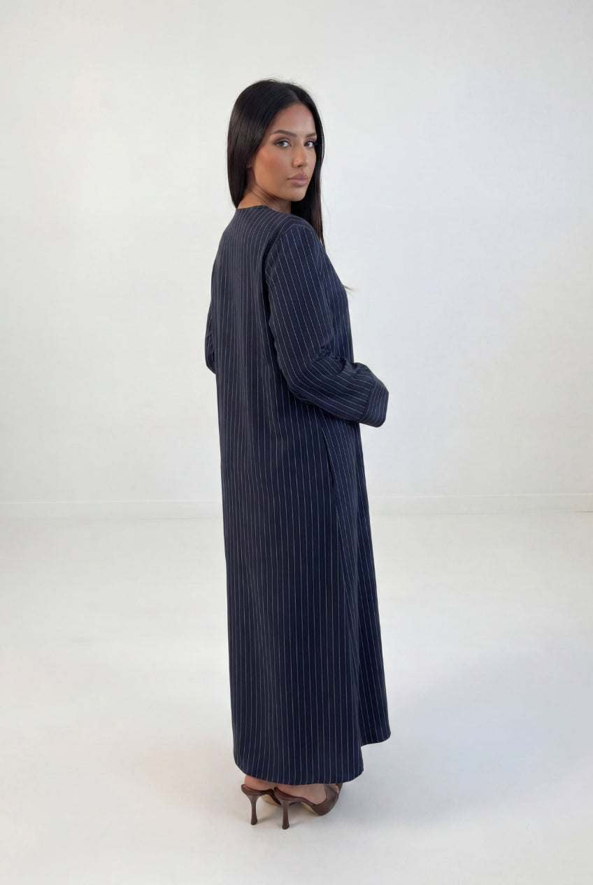 Pinstripe Modest Maxi