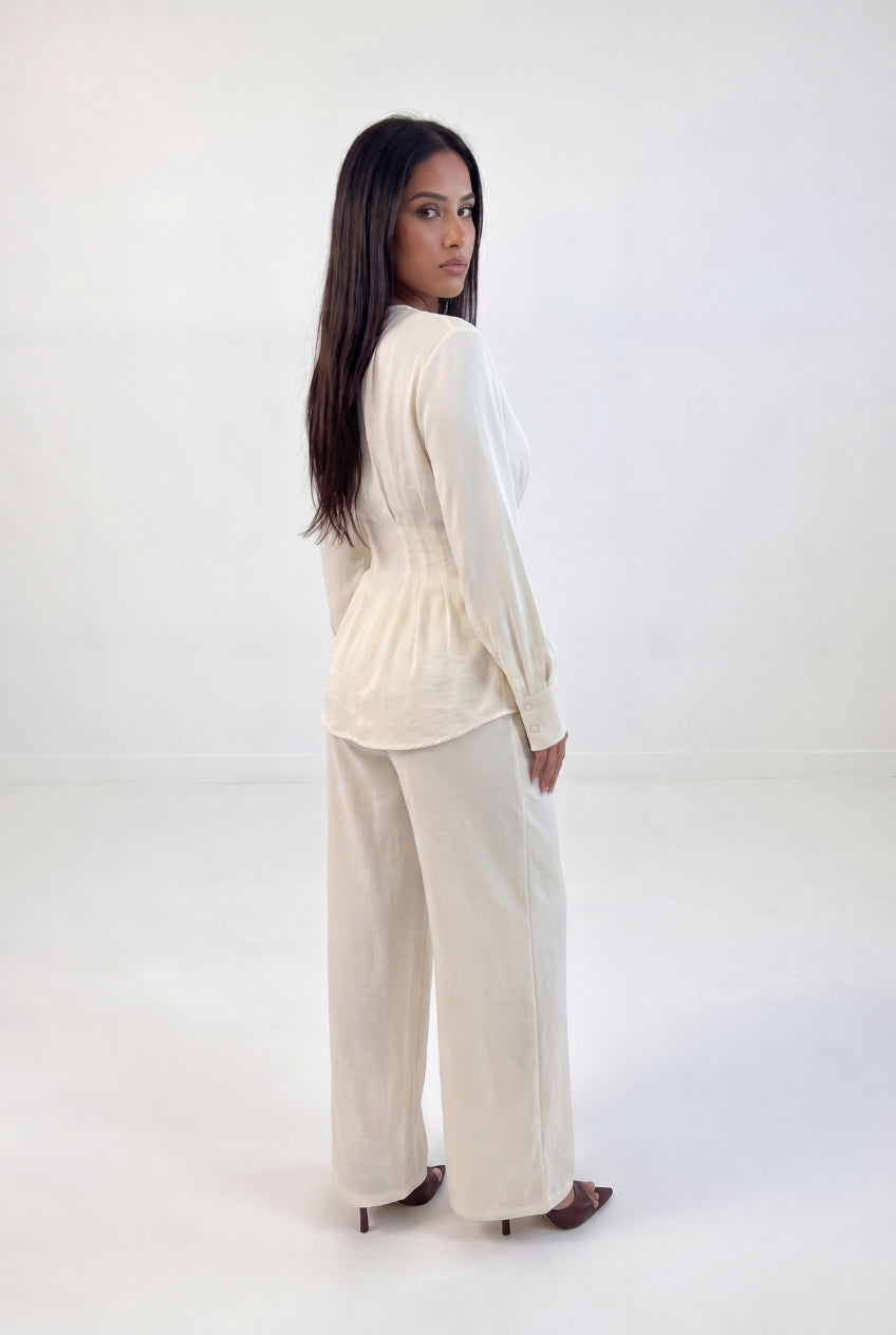 Pleated Shirt Co-ord