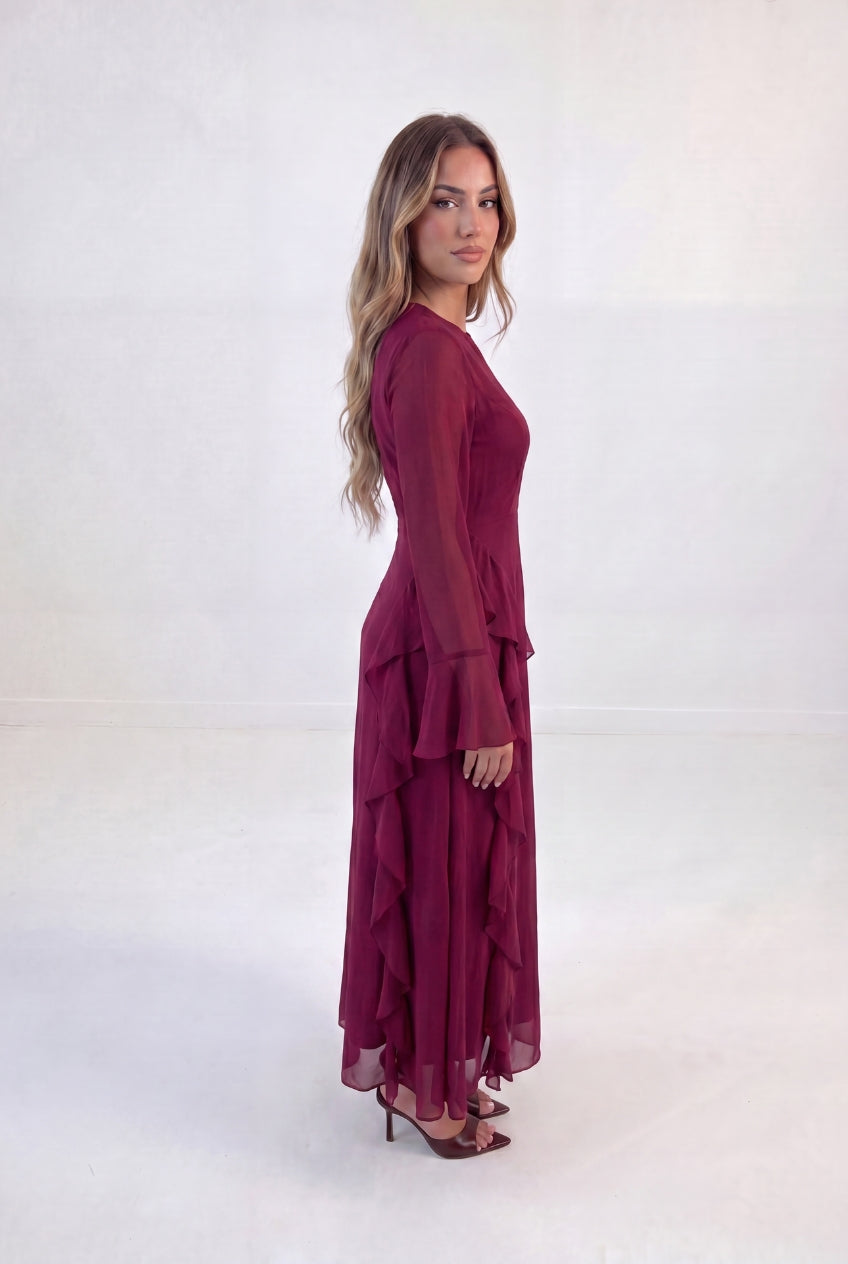 Waterfall Ruffle Maxi