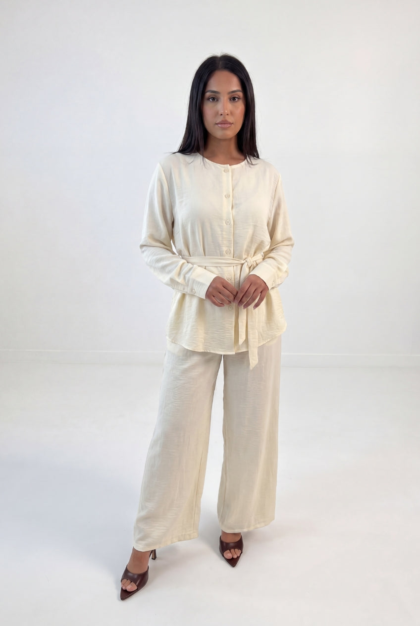 Pleated Shirt Co-ord