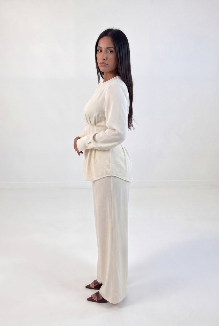 Pleated Shirt Co-ord