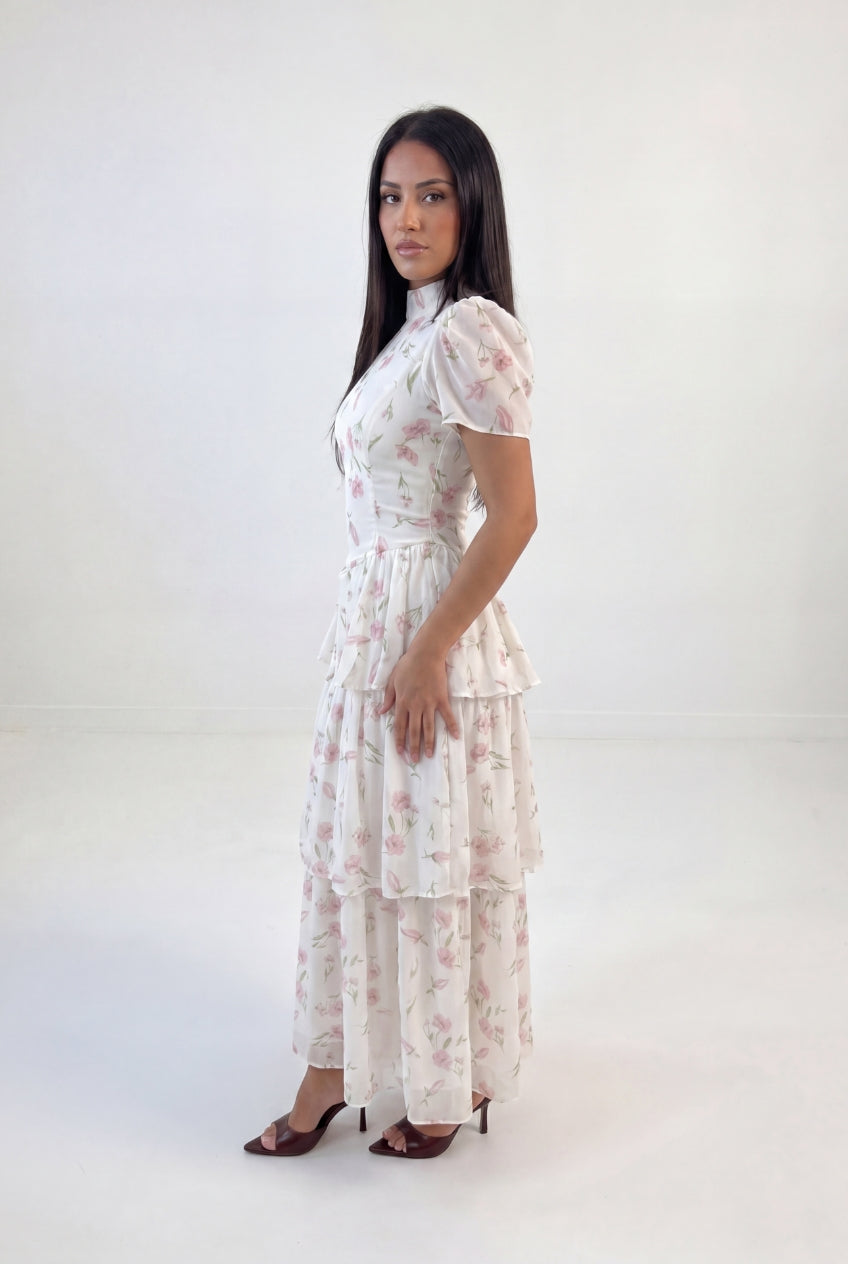 Floral Peplum Maxi